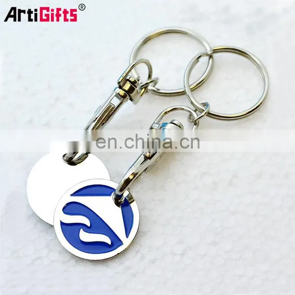 New Promotional Products Shopping Trolley Pound Coin Token Key Ring photo-3