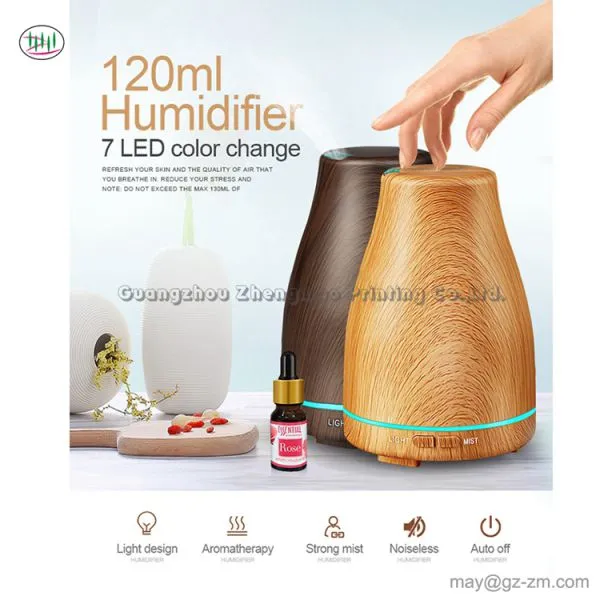 Ultrasonic Air Humidifier Essential Oil Diffuser Aroma Lamp Aromatherapy Electric Aroma Diffuser Mist Maker for Home