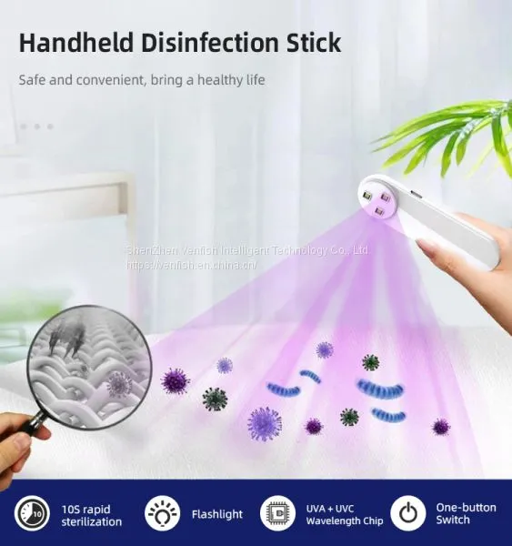New Technology Portable Sterilizer Deep Uvc Light Stick Disinfection uv Sanitizer Wand for Home Outdoors Travel