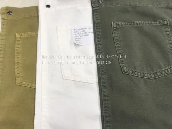 89%Cotton 11%Tencel Slub Broken Twill Fabric photo-4