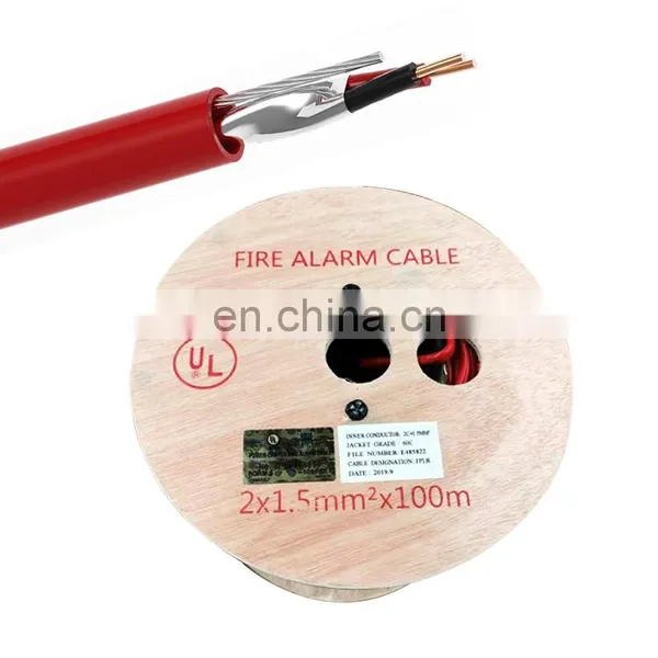 Listed 22/2 18/2 16/2 Shielded Unshieded FPL FPLR FPLP Fire Security Alarm 100% Copper Red Fire Alarm Cable photo-6