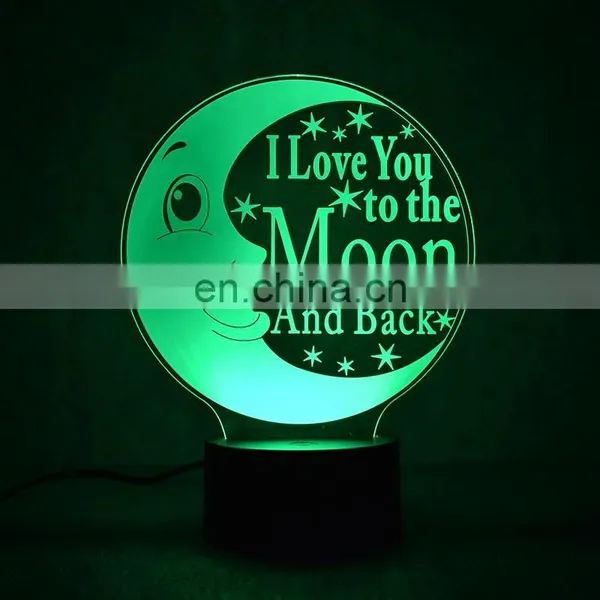 Customized Design 3D Optical Illusion Visual Lamp Desk Table Lamp for Christmas Gifts photo-2