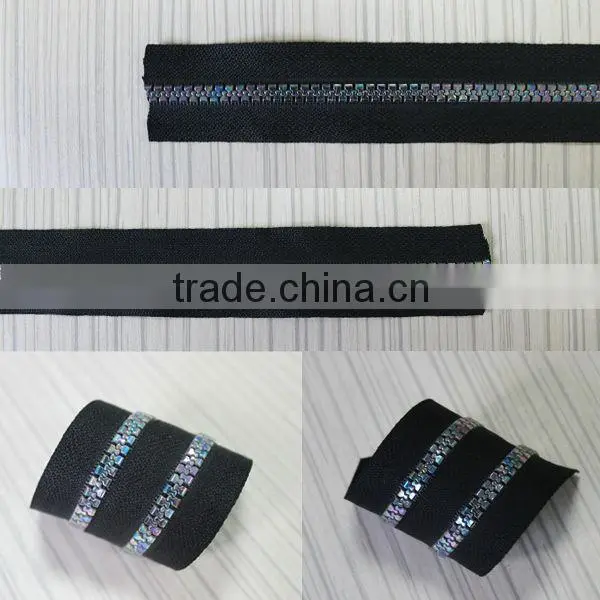 5# Plastic Derlin Resin Colorful Teeth Zipper Decorative Zippers for Garment photo-2