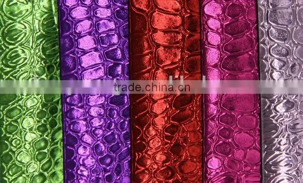 Shiny Embossing Faux Leather for Bags/Wallet photo-4