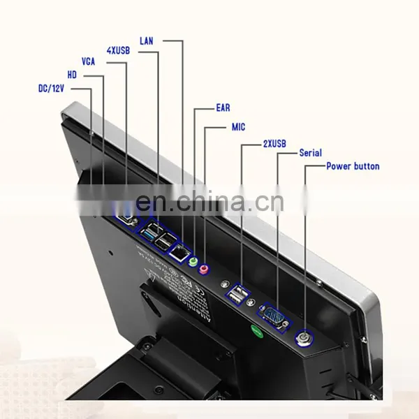 Cashier Machine Waterproof Touch Screen Monitor 15/17 Inch Capacitive Printer Pact Credit Card Pos Systems photo-4