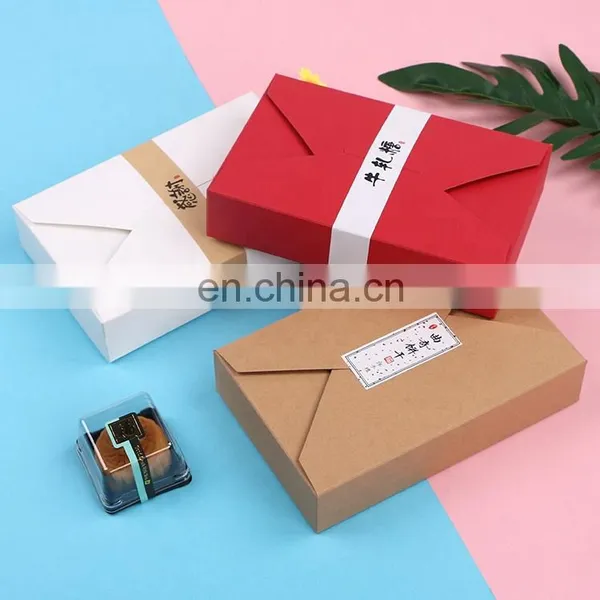Hemp Gift Boxes Paper Box Art Paper With Handles for Gift Packaging With Ribbons Flat Packing Less CBM Less Shipping Costs