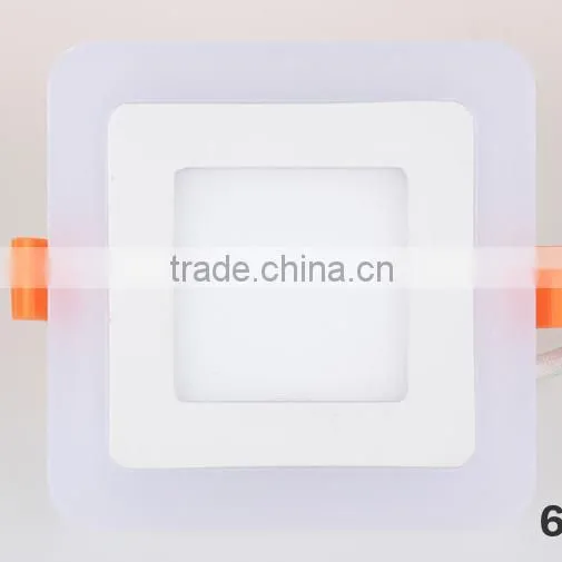 Ultra Thin Double Color LED Panel Light 3+2 Blue+White/Warm White Ultrathin Square Led Panel Light,led Panel Ceiling Light Quality Choice photo-3