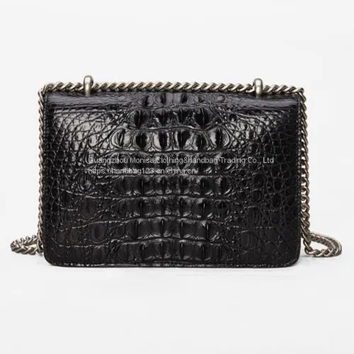 Crocodile Leather Women's Bag 2022 New Leather Bag Women's Chain Large-Capacity One-Shoulder Messenger Bag photo-5