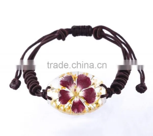 Pretty Real Flower Resin Fashion Bracelet photo-2