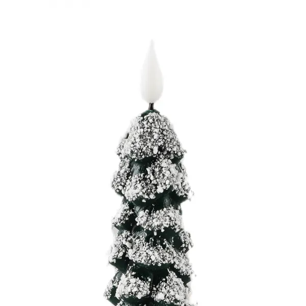 3D Wick Wax Christmas Tree Long Warm White Remote Flameless Led Taper Candles With Remote Control photo-4