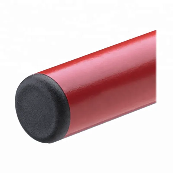 MOCAP Fitness Round Ribber Black Plastic Round Tube Flat Hole Plug