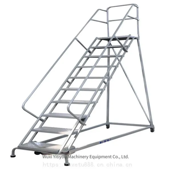 American-style Mobile Steel Ladder, Resident Self-locking Climbing Ladder With Automatic Brake photo-3