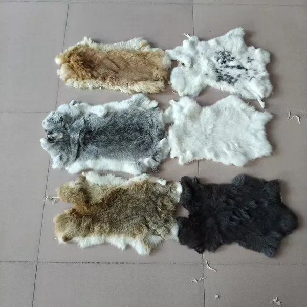 Natural Rabbit Hide Raw Material photo-3