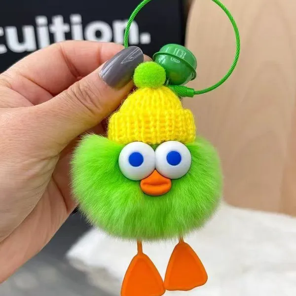 Cartoon Fluffy Doll Car Key Pendant photo-5