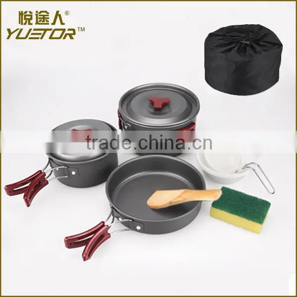 17pcs Lightweight Outdoor Camping Hiking Cookware Backpacking Cooking Picnic Bowl Pot Pan Set photo-4