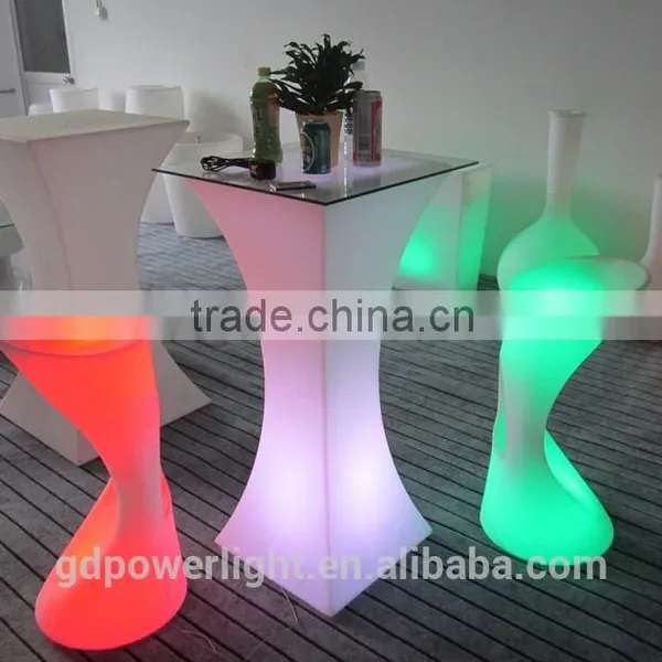 PE Plastic Bar Table With LED Light and Remote Control YXF-6211A photo-3