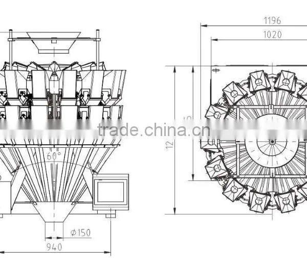 High Precision 100 Max Speed Automatic Combination Multihead Computer Weigher For Stick Shaeped Products photo-6