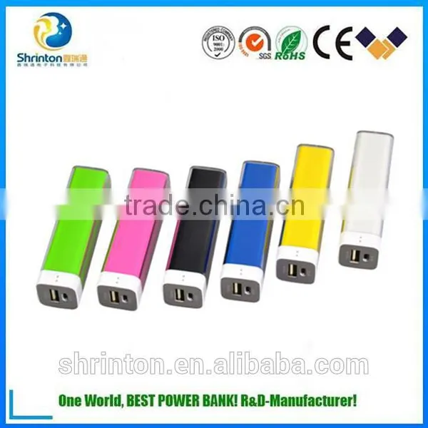 Cellphone Emergency Charger Lipstick Shape Power Bank 2600mah, Newest Refreshing Color Powerbanks 2600mah photo-5