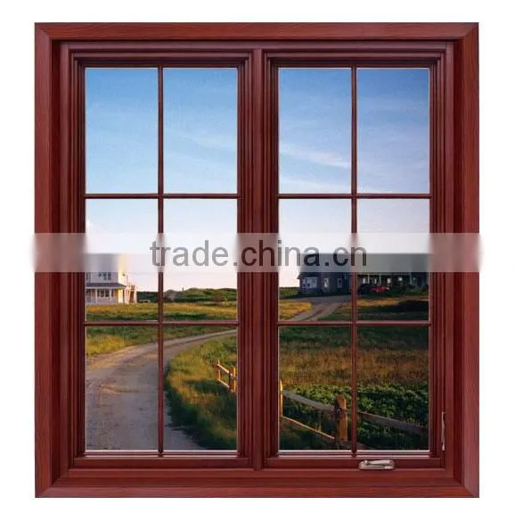 Fashion Design Frame Wood Color Awning American Sash Window