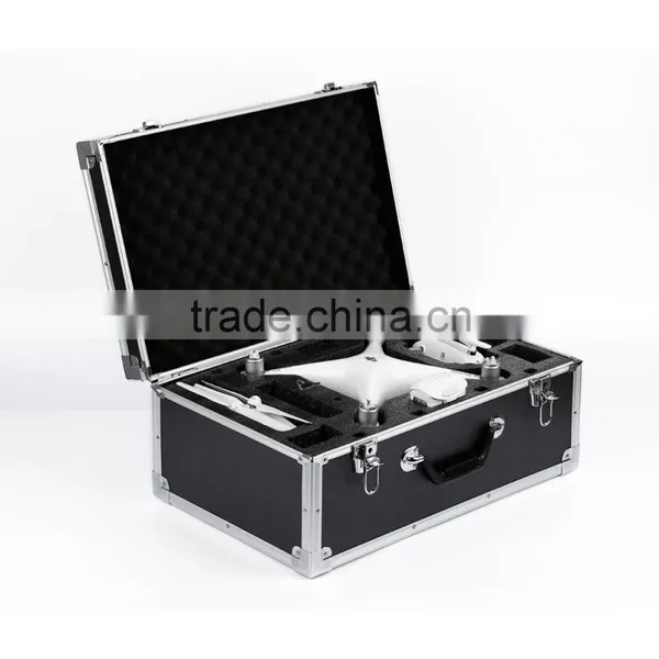 Black Aluminum Protective Carrying Hard Case Trolley for DJI Phantom 4 photo-4