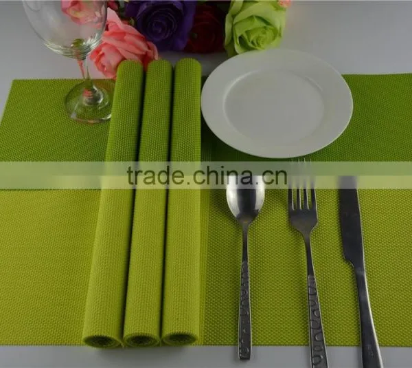 Bright Color Shinny Green Table Mats Placemats for Dining Heat Insulation Kitchen Placemat Table Decoration photo-5