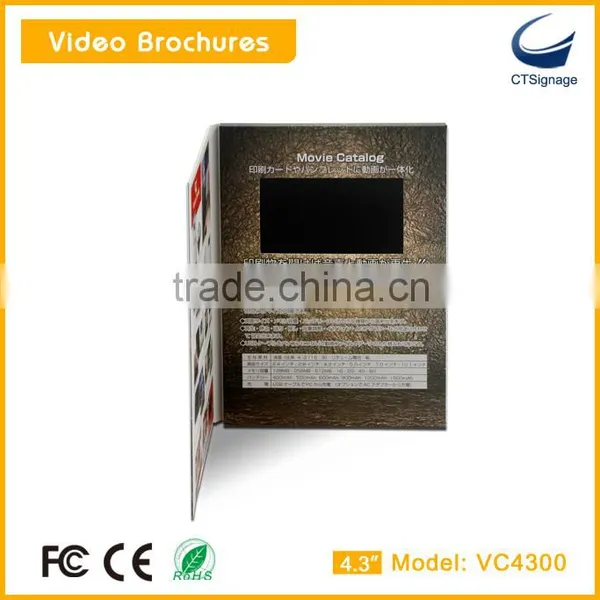 New Year Greeting Card 4.3 Inch Lcd Screen Video Book Brochure Greeting Card VC4300 photo-3