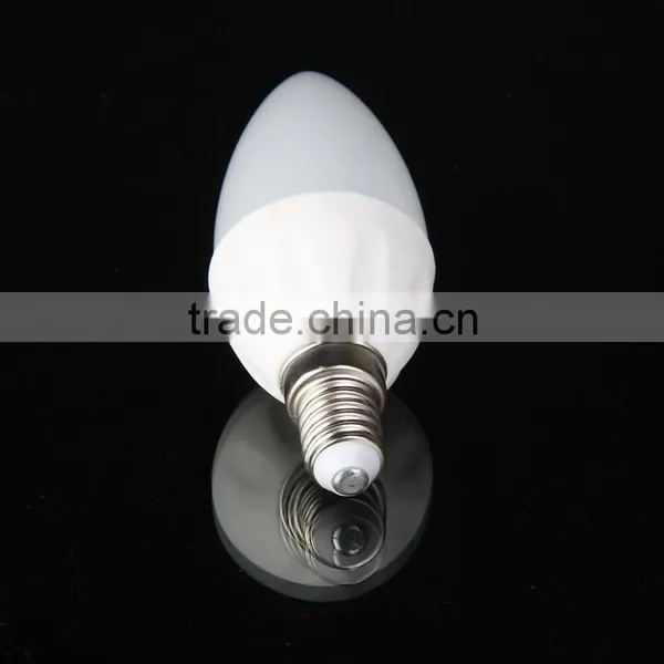 Keen Price Topping Design 3W E14 Ceramic Frosted LED Light AC110V AC220V Candle Bulbs Epistar Chip photo-4