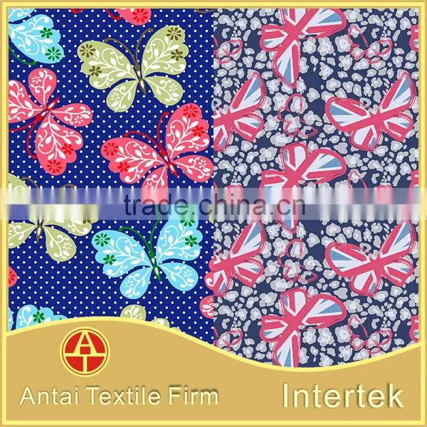 Beautiful Printed Underwear Fabric /Butterfly Pattern Design Printed Fabric for Underwear photo-2