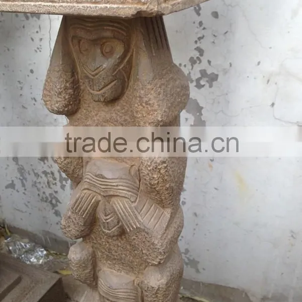 Antique Garden Stone Monkey Lanterns photo-4