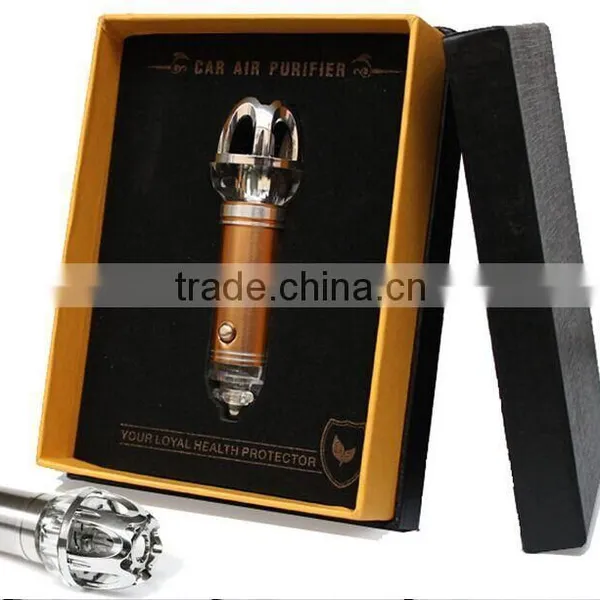 New Style Car Purifier Fresh Air Remove Smoke Gold Silver Color Portable Mini Air Purifier Car