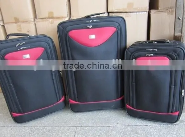 Stock 3pcs Wheeled Trolley Luggage Set Closeout 3pcs Wheeled Travel Bag
