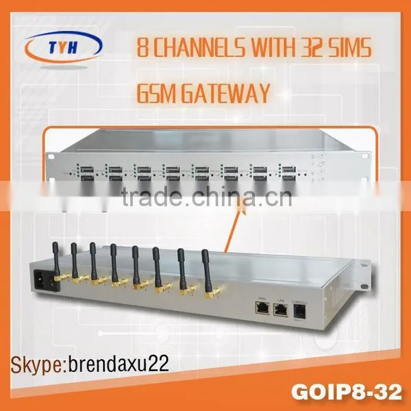 8 Port 32 Sim Cards Gsm/cdma/wcdma Voip Goip Gsm Gateway Call Termianl,cdma Gsm Android Mobile Phone