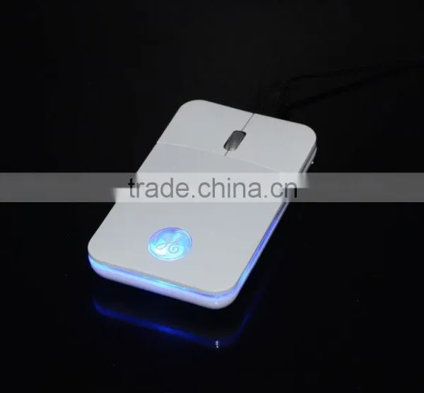 Laptop USB Wired Super Slim Flat Mouse With LED Logo photo-6