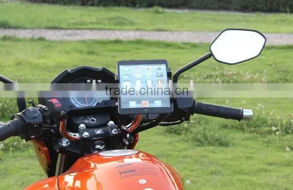 2015 Best Metal Motorcycle Bike Handlebar Mount Holder for IPad Mini Samsung Phone GPS With Big Backup Scooter Stand Bracket Quality Choice photo-6