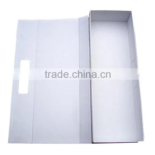 Factory Wholesale Hard Paper Folding Wine Gift Box With Handle . photo-5