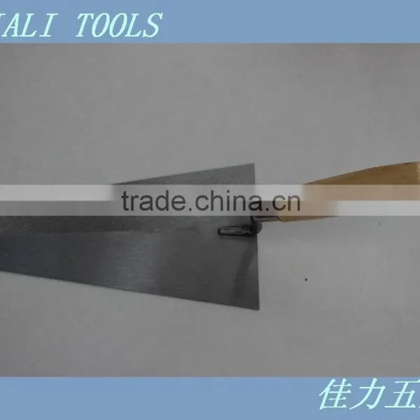 Wooden Hand Trowel /carbon Steel Blade Bricklaying Trowel photo-2