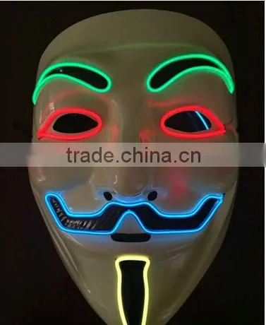 EL Light Up Activated Led el Wire Mask for Halloween photo-4
