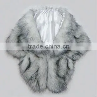 Silver Fox Vest White Fox Fur Shawl Faux Fur Scarf