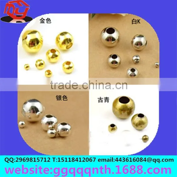Metal Craft Lathe Solid Hollow Drilled Half Hole Copper Bead Ball photo-4