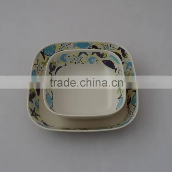Eco Bamboo Fiber Square Bowl photo-4