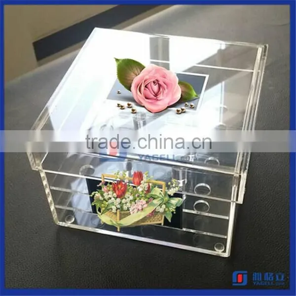 Clear Luxury Custom Made Acrylic Box Wholesale Clear Acrylic Flowers Box Quality Choice photo-2