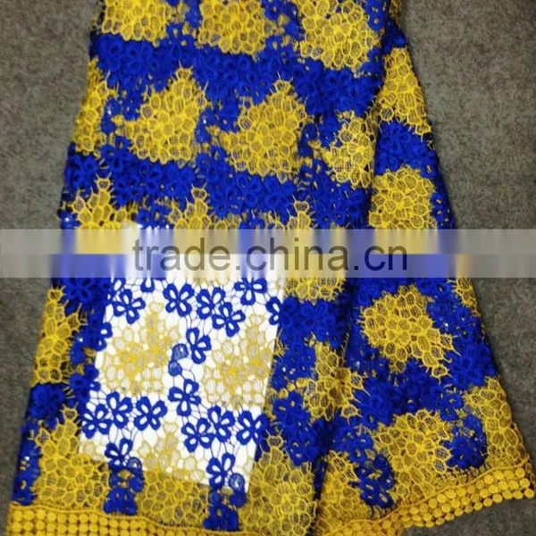New Design Spain Lace Fabric Embroidery African Lace Fabric Chemical Cord Lace Fabric photo-4