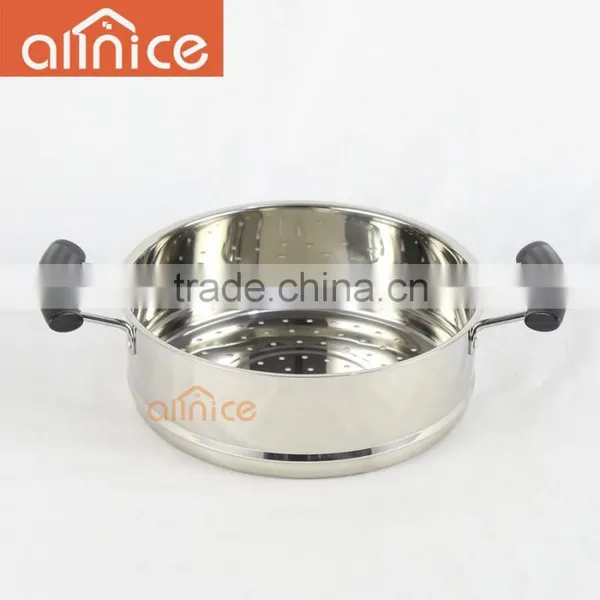 Multi-functional 24cm 2 Tier Stainless Steel Cooking Pot With Steamer for Food and Encapsulated Base photo-5