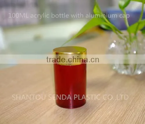Acrylic Containers Wholesale, OEM Acrylic Airless Bottle, Acrylic Jars Bottles Gold Luxury photo-3