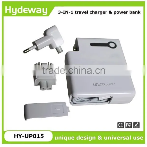 Universal Wall Charger With Battery Portable Phone Charger HY-UP015 AC Plug Travel Charger photo-3