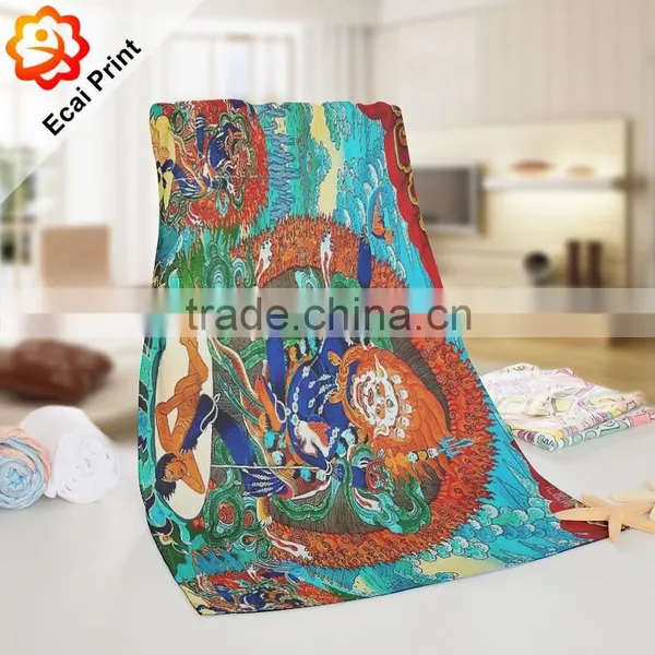 2016 Newest Custom Made Microfibre Bathtowel With Illustration