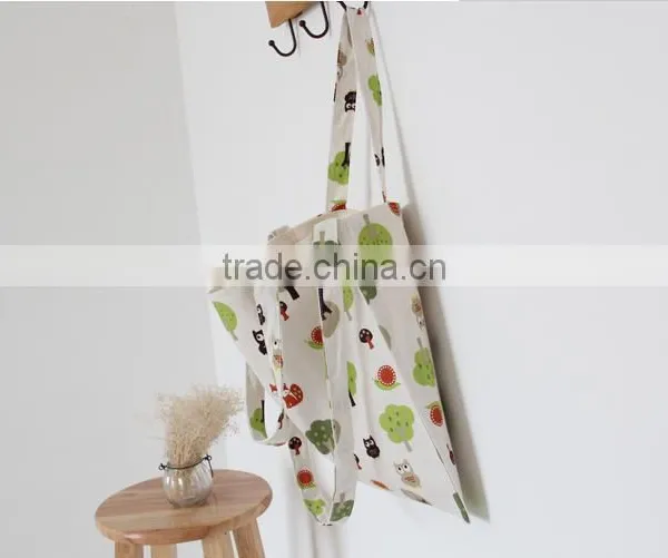 2016 New Style Full Printing Canvas Shoulder Bag With Tote for Shopping photo-3