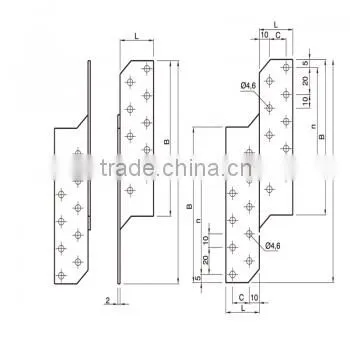 Universal Rafter Twist Strap of Pre-galvanized Steel photo-3