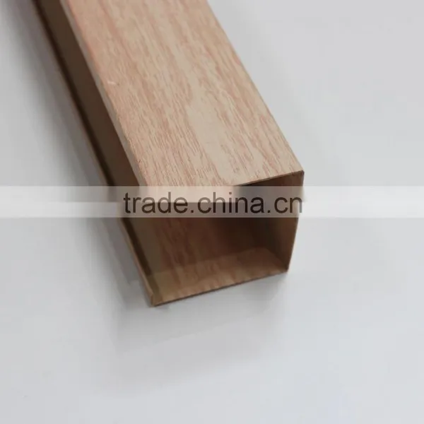 Rectangle Shape Wood Grain Aluminum Decorative Ceiling Panel U Aluminum Screen Ceiling Tiles photo-4