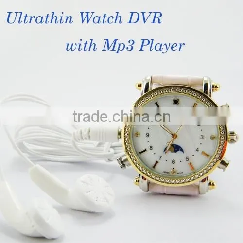 8GB MP3 640*480 Ultra-thin Woman Spy USB Watch Waterproof Hidden Camera DVR photo-2